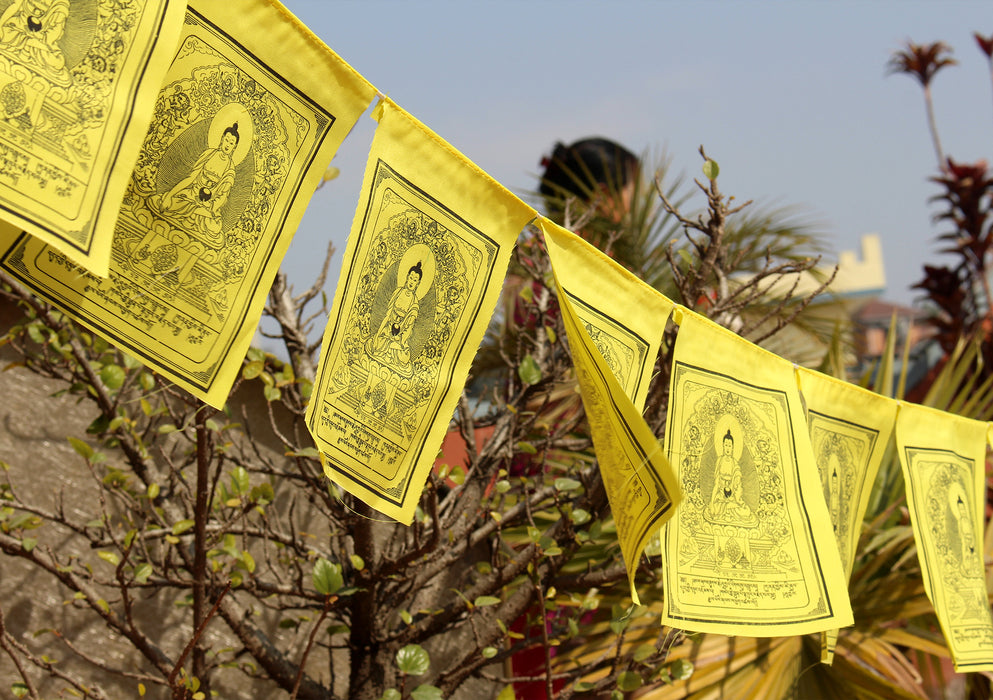 Shakyamuni Buddha  Tibetan Prayer Flags