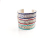 Inlaid White Metal Filigree Design Tibetan Bracelets - nepacrafts