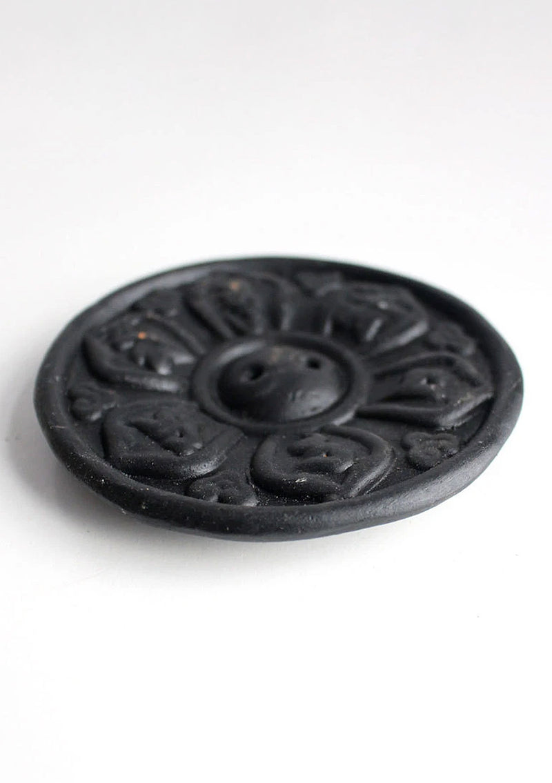 Om Mani Clay Incense Burner