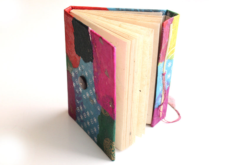 Multi colored Knot Design Lokta Paper Journal Book - nepacrafts