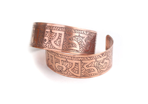 Om Copper Yoga Bracelet for Positive Energy - nepacrafts