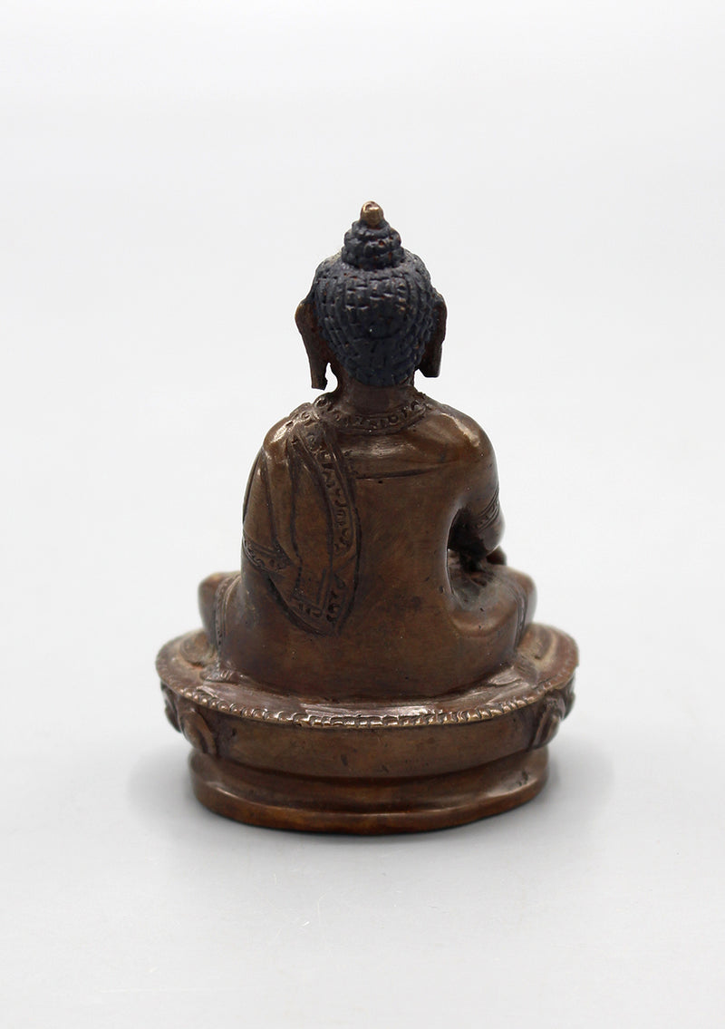 Copper Oxidized Shakyamuni Buddha Statue 3"