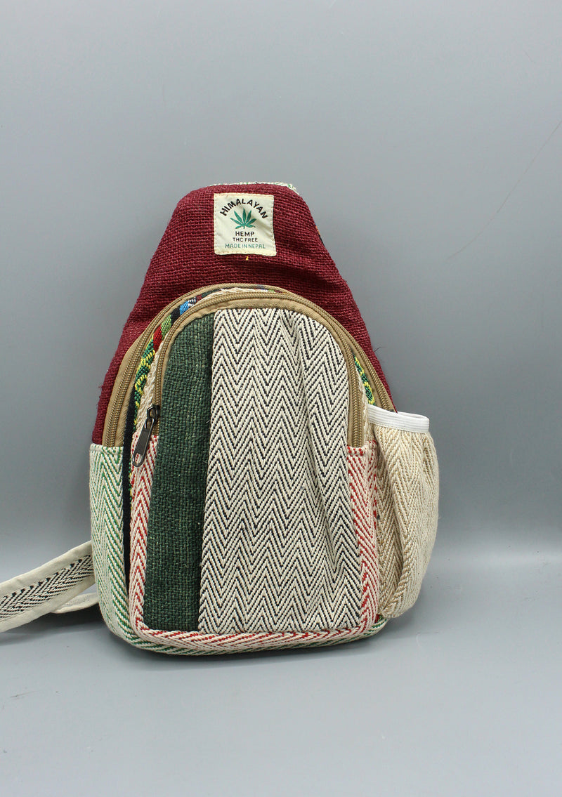 Hemp and Gheri Cotton Mix Natural Cross Travel Bag