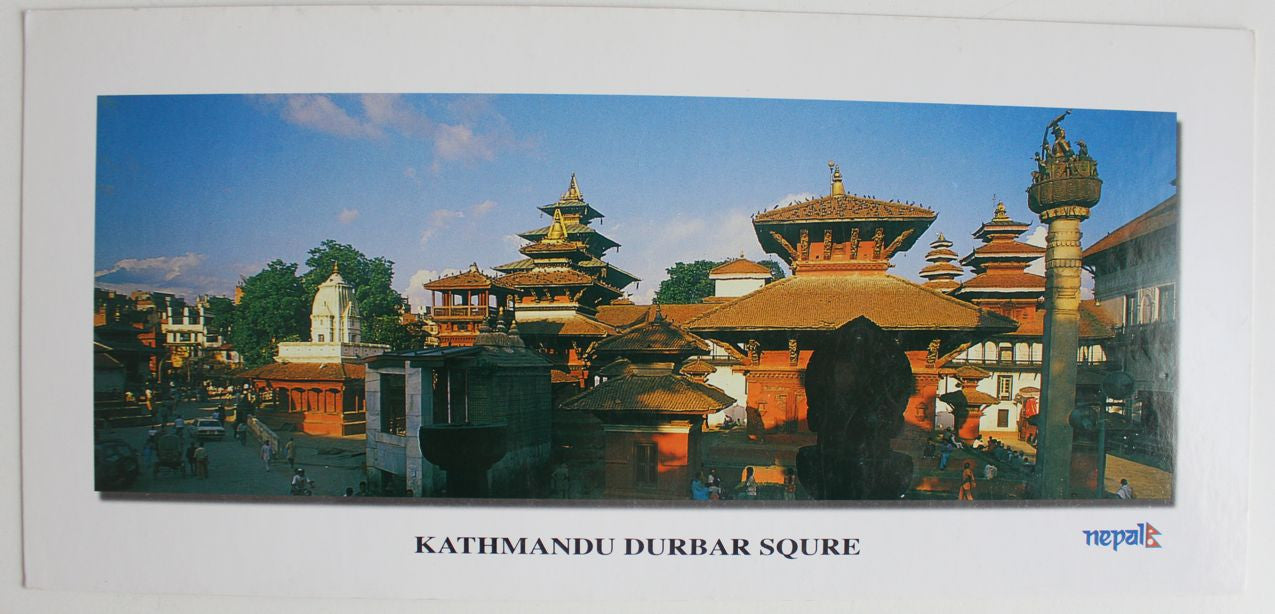 Kathmandu Durbar Square Panoramic Postcard Nepal - nepacrafts