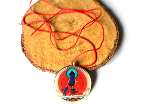 Healing Medicine Buddha Pendant with Mantra - nepacrafts