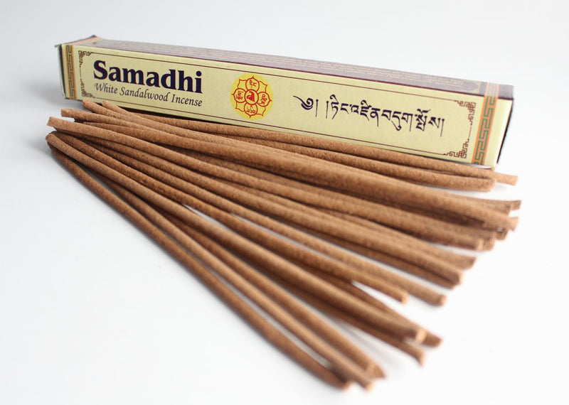 Samadhi White Sandalwood Tibetan Incense - nepacrafts