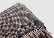 Luxurious Black and Grey Hand Knitted Cashmere Blanket - nepacrafts