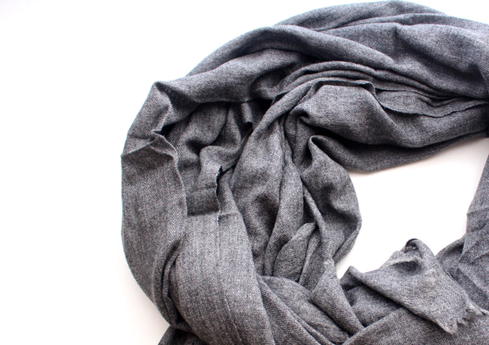 Dark Gray Color 100% Cashmere Blanket - nepacrafts