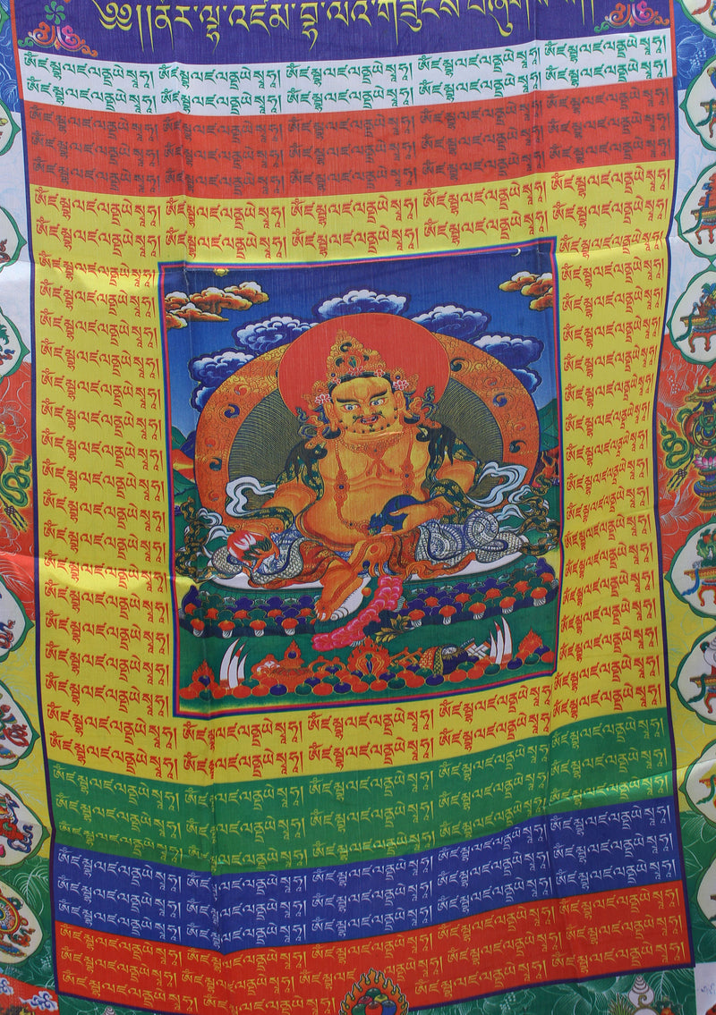 Zambala Vertical Tibetan Prayer Flags with Color Print - nepacrafts
