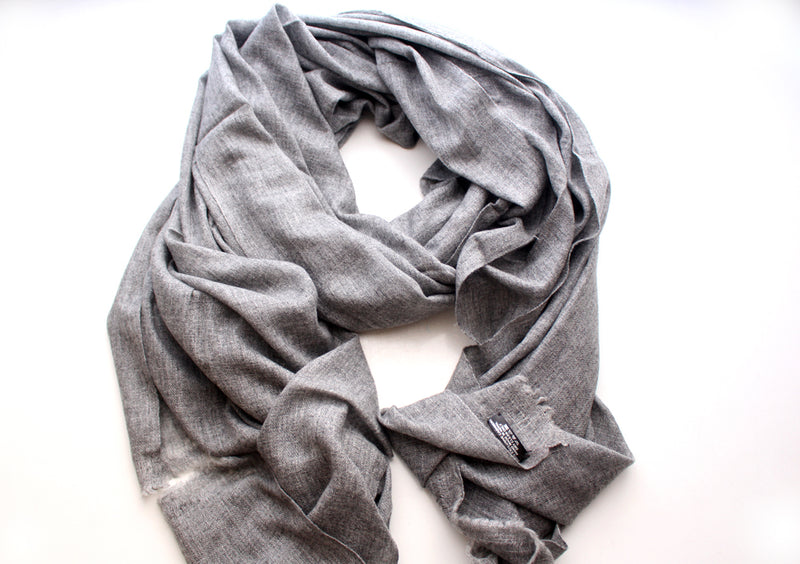 Light Gray 100% Cashmere Blanket - nepacrafts
