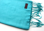 Adriatic Blue Color Water Pashmina Shawl - nepacrafts