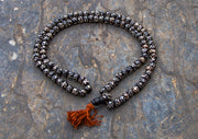 Om Etched Bone Prayer Mala - nepacrafts