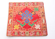 Heavy Embroidered Endless Knot Altar Cloth Purely Handmade - nepacrafts