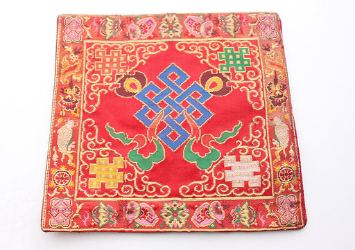 Heavy Embroidered Endless Knot Altar Cloth Purely Handmade - nepacrafts