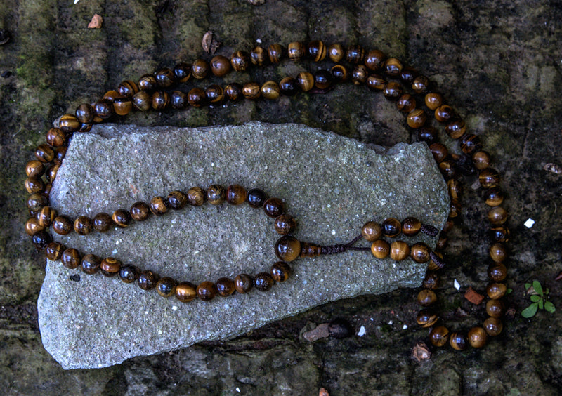 Tiger's Eye Prayer Mala - nepacrafts