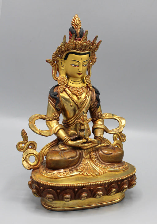 Gold Plated Aparmita Buddha Statue - nepacrafts