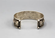 Ranjana Script Om Mani Padhme Hum Sterling Silver Bracelet - nepacrafts