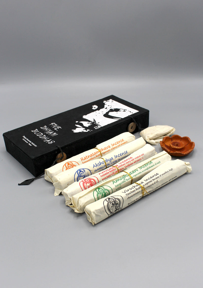 Five Dhyani Tibetan Incense Buddha Gift Box
