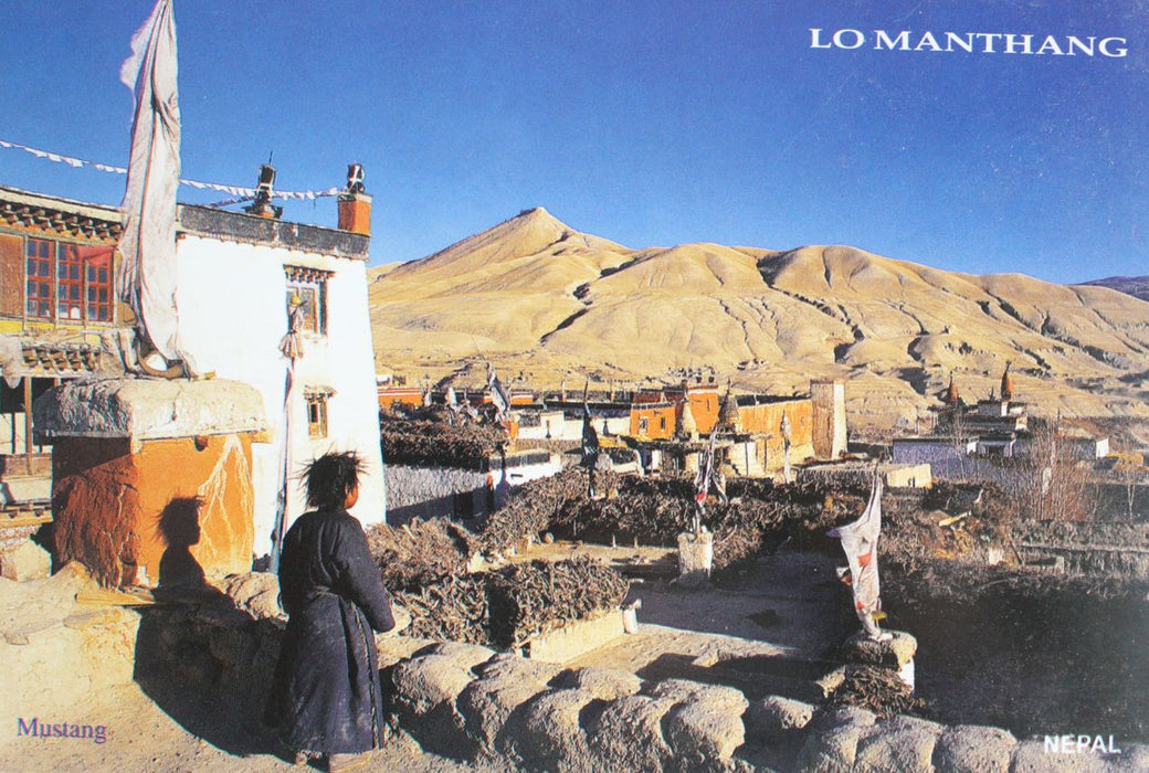 Capital of Mustang-Lo Manthang Nepal Postcard - nepacrafts