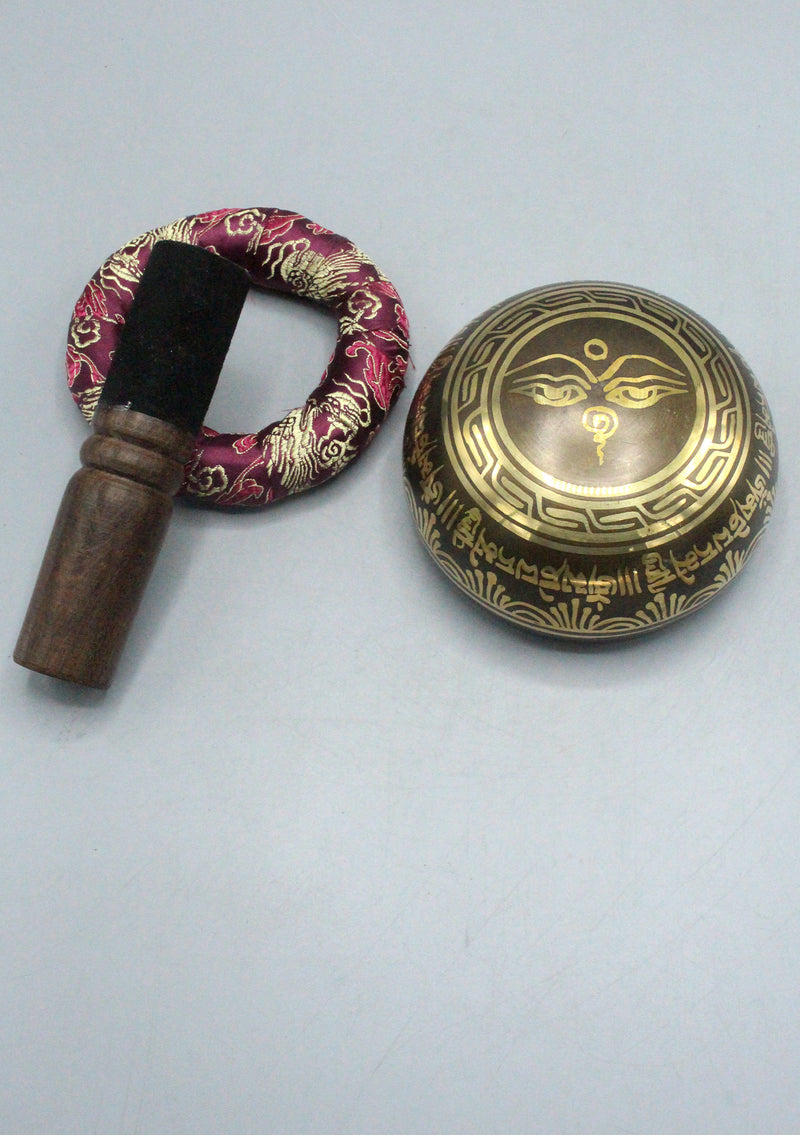 Tibetan Tree of Life Etched Singing Bowl