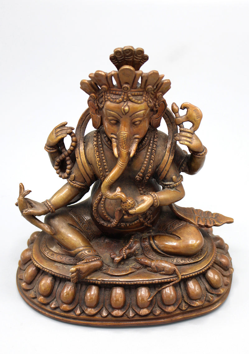 Four Armed Ganesha Seated Statue