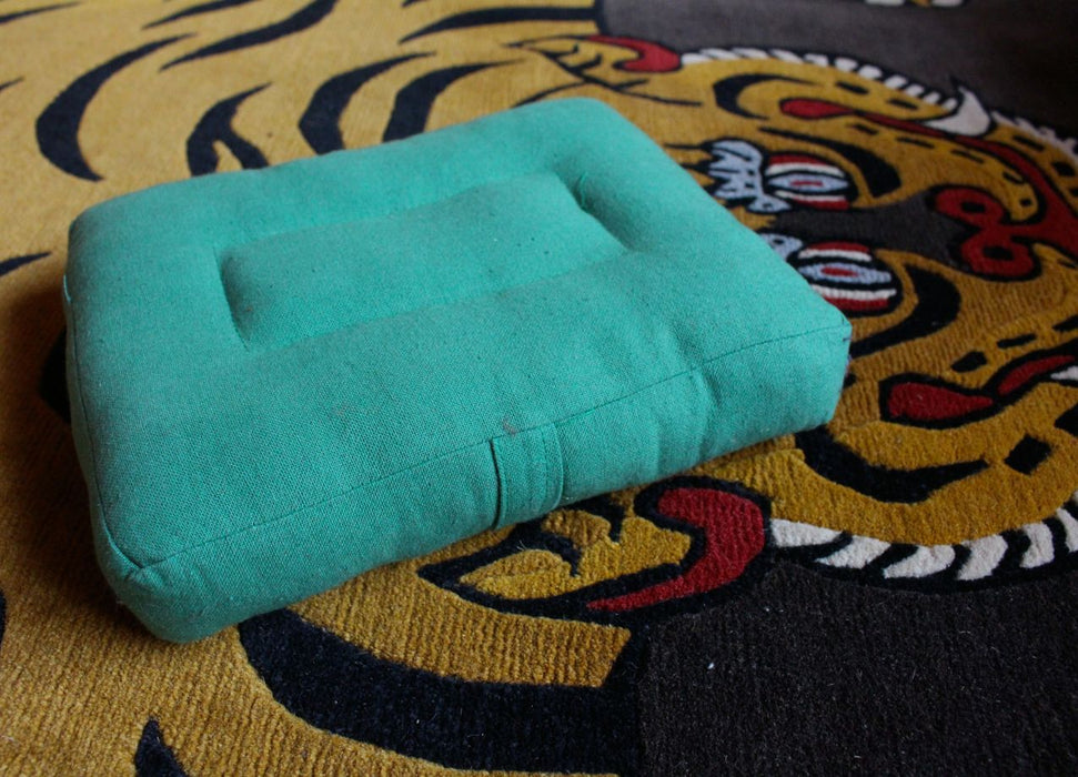 Green Cotton Meditation Cushion - nepacrafts