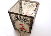 Amoghasiddhi Buddha Printed Lokta Paper Lamp Shade - nepacrafts