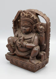 HandCrafted Wooden Bhairav Statue - nepacrafts