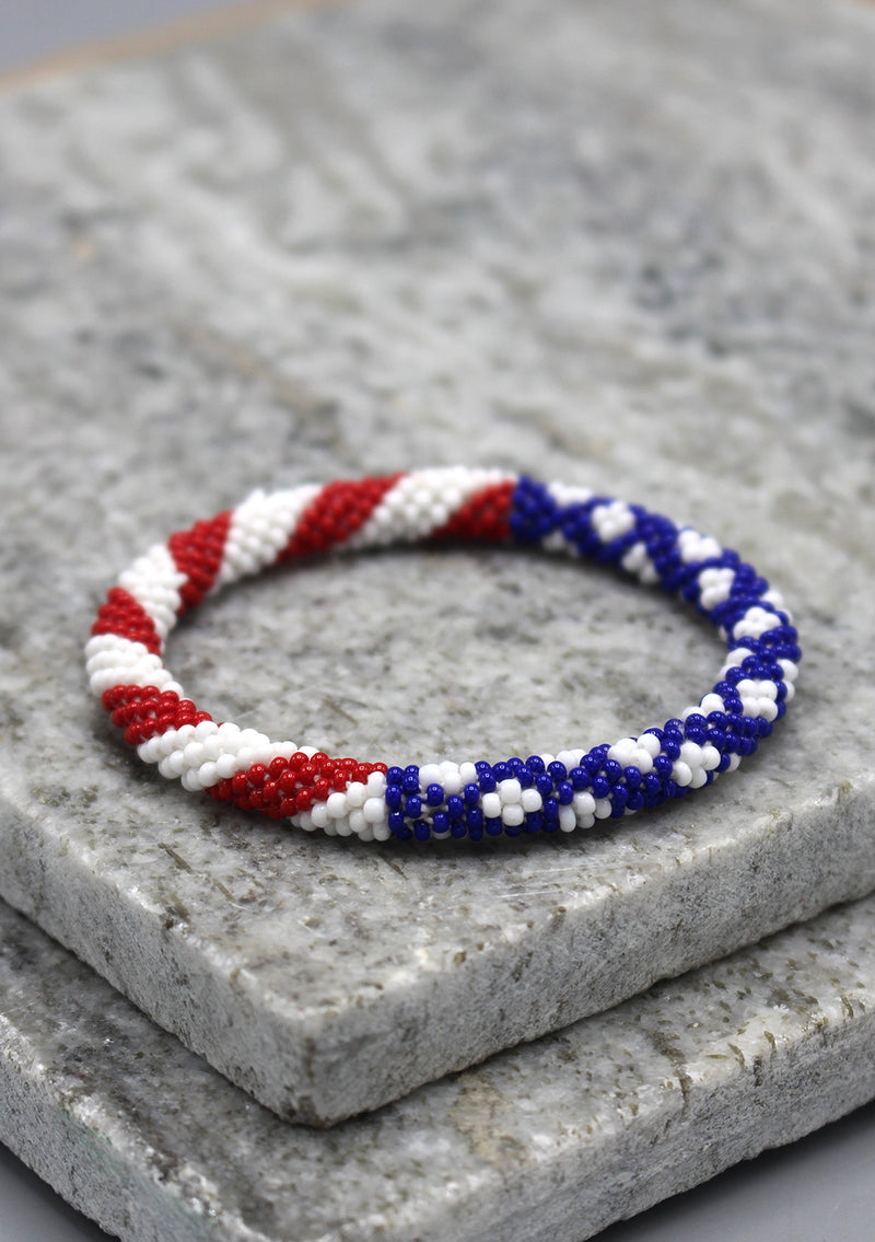 American Flag Roll On Bracelet