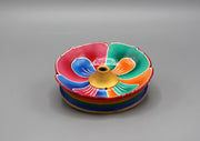 Handpainted Lotus Wooden Incense Burner - nepacrafts