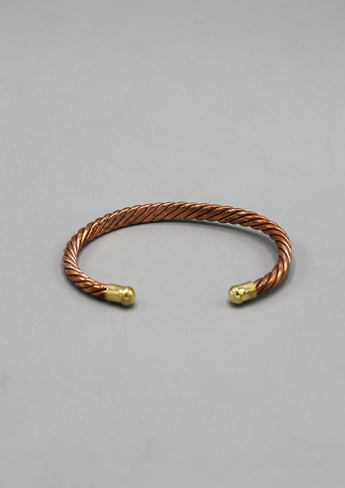 Adjustable Twisted Copper Meditation Bracelet