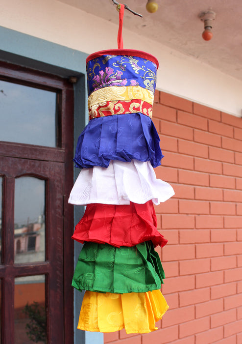 Tibetan Brocade Religious Hanging Dook Banner - nepacrafts