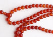 Glossy Carnelian Gemstone Beads Prayer Mala with Clear Crystal Spacer - nepacrafts