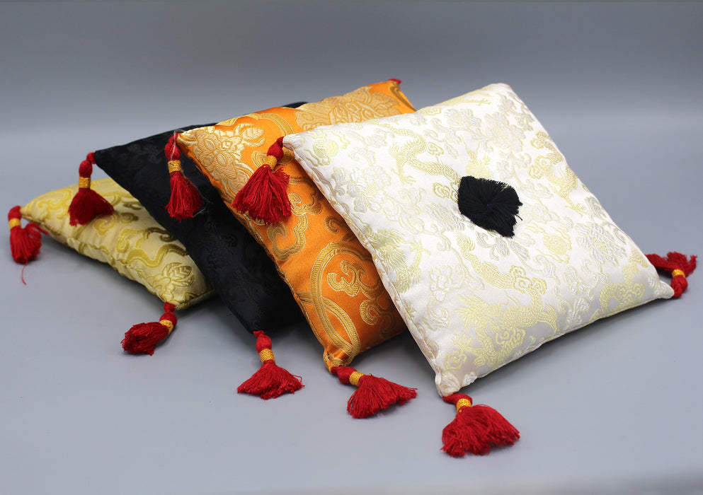 Embroidered Square Pillows for Singing Bowls - nepacrafts