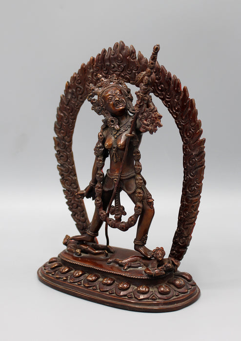 Copper Oxidized Wrathful Vajrajogini Statue