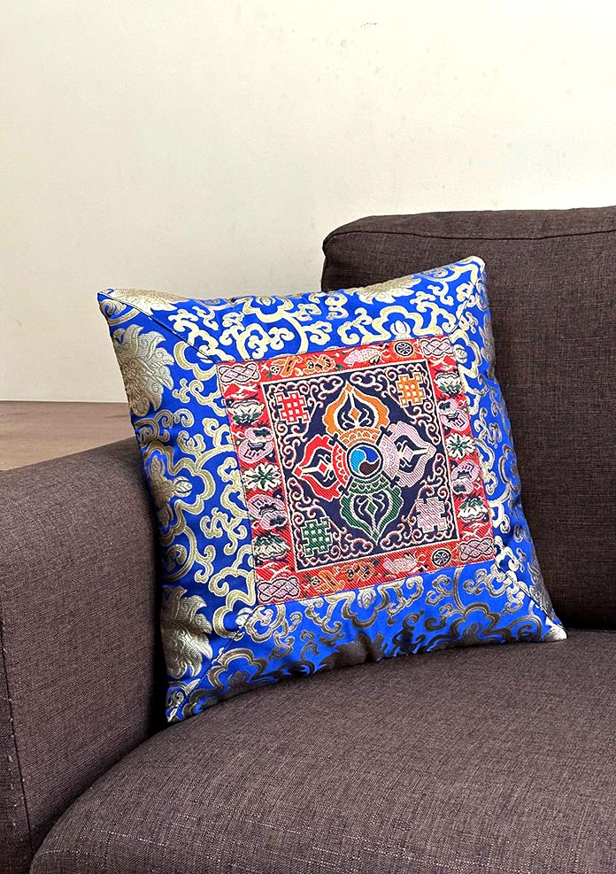 Artisanal Double Dorje Decorative Cushion Cover