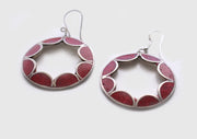 Flower Hollow Design White Metal Earrings - nepacrafts