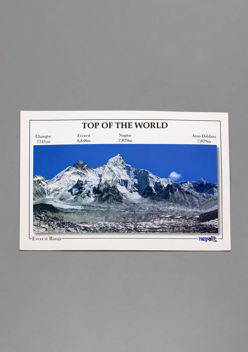 Top of The World Everest Range Postcard