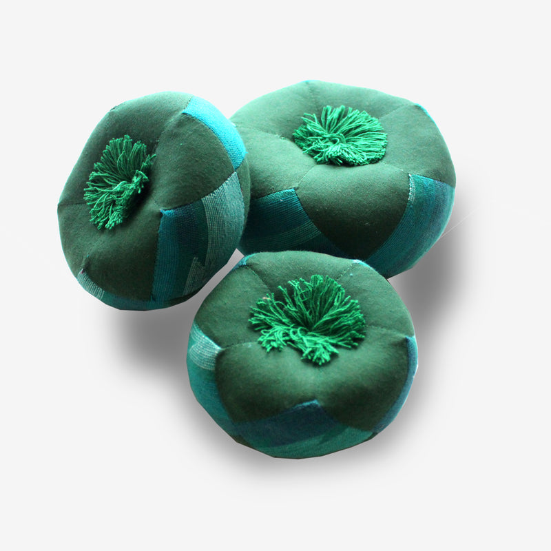 Fair Trade Green Singing Bowl Cushion-In Three Sizes - nepacrafts