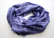 Blue Cotton Meditation Scarf - nepacrafts