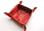 Double Fish Silk Brocade Decorative Christmas Basket - nepacrafts