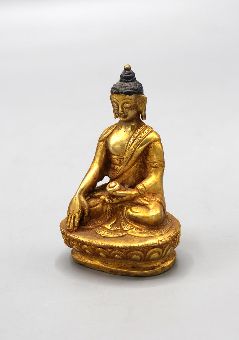 Fully Gold Plated Shakyamuni Buddha Statue 3"