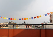 Swayambhunath Stupa Printed Mini Lokta Paper Prayer Flags - nepacrafts