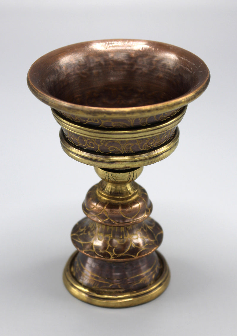 Fine Carving Tibetan Buddhist Butter lamp - nepacrafts