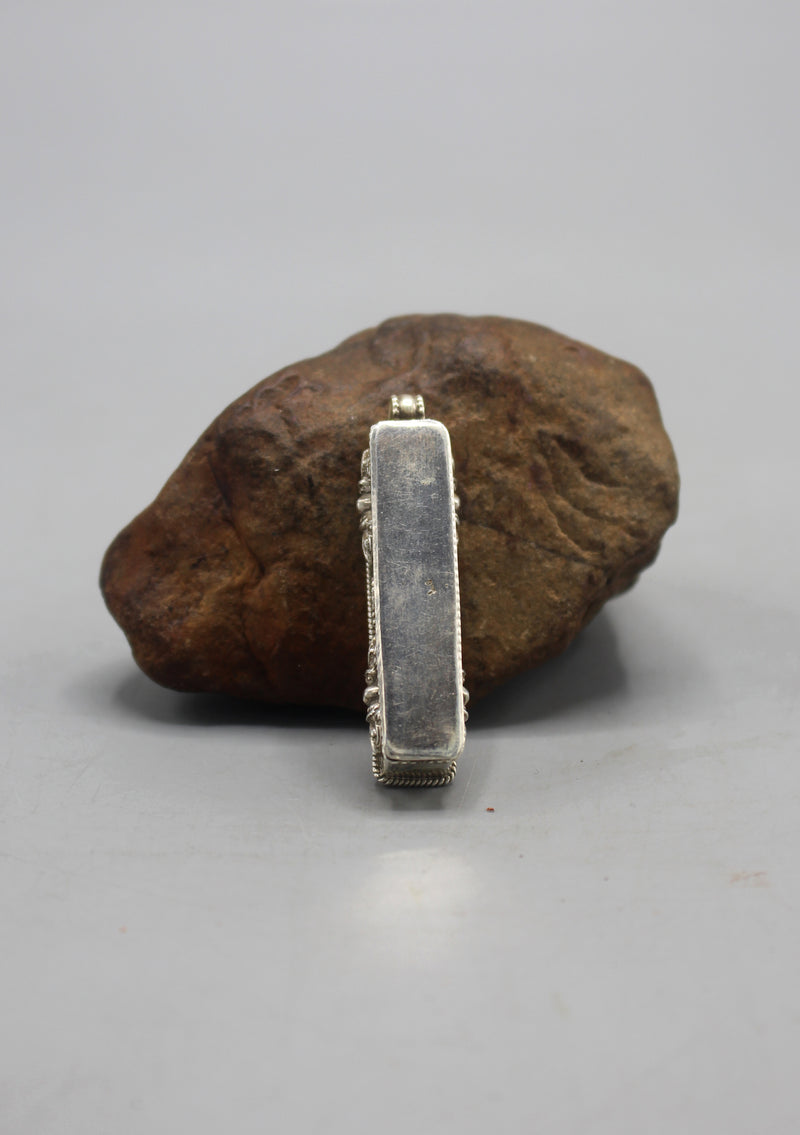 Sterling Silver Om Mani Scriptures Ghau Pendant