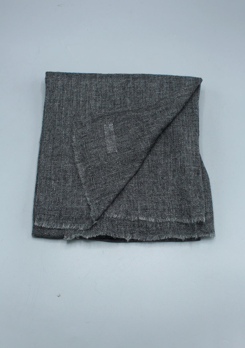 Natural Dark  Grey Soft Cashmere Shawl