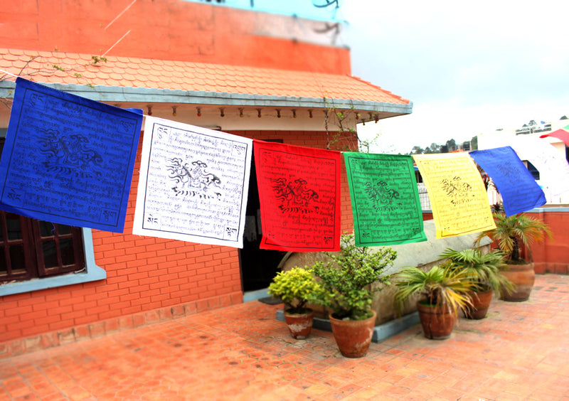 10 Sheets of Traditional Windhorse Prayer Flag - nepacrafts