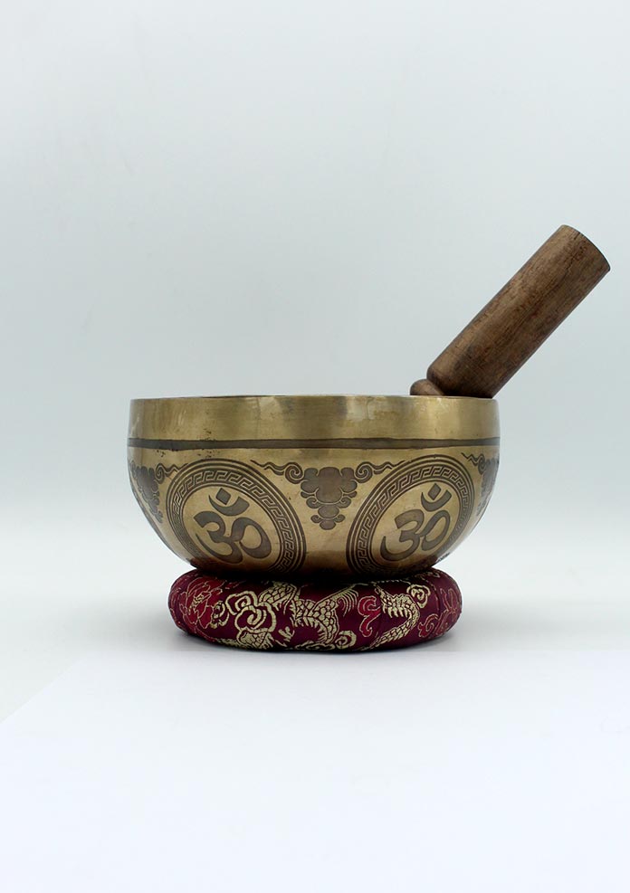 Seven Chakra Fine Arts  Om Etched Singing Bowl- 6 inch