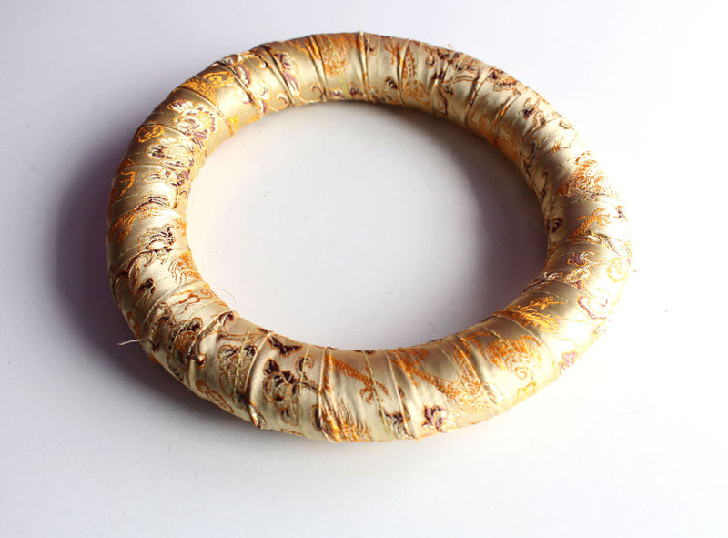 Dragon Embroidered Singing Bowl Ring Cushion 17cm - nepacrafts