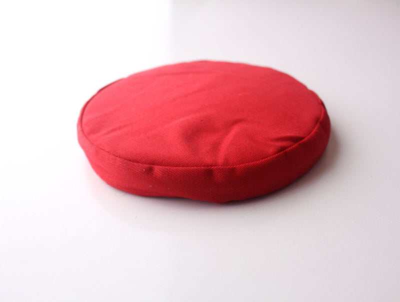 Lightweight Round Red Singing Bowl Cushion - nepacrafts